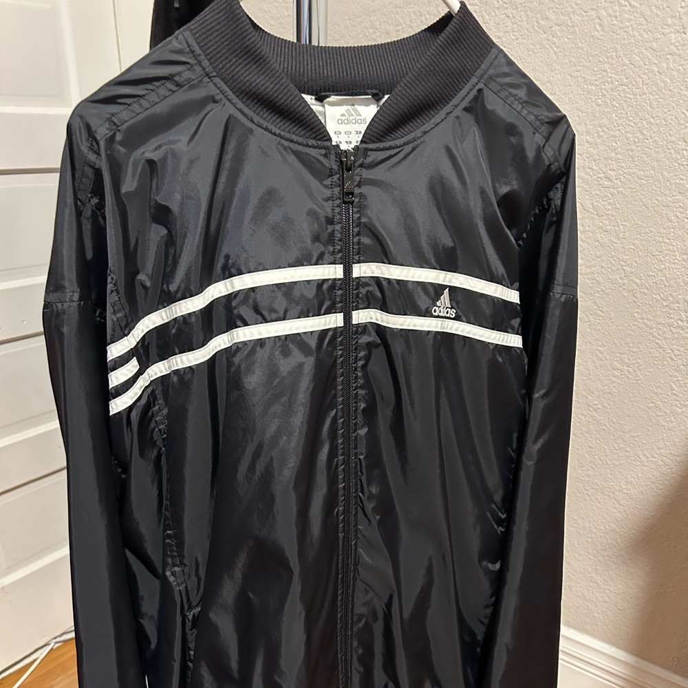 Vintage adidas track suit black and white